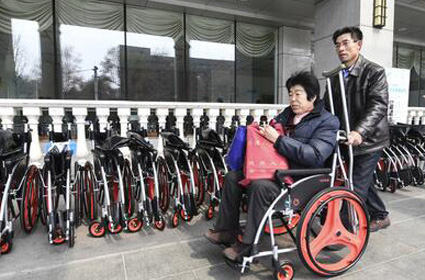 Shared wheelchair “Small V”have been put the topline in the news published in the Yahoo